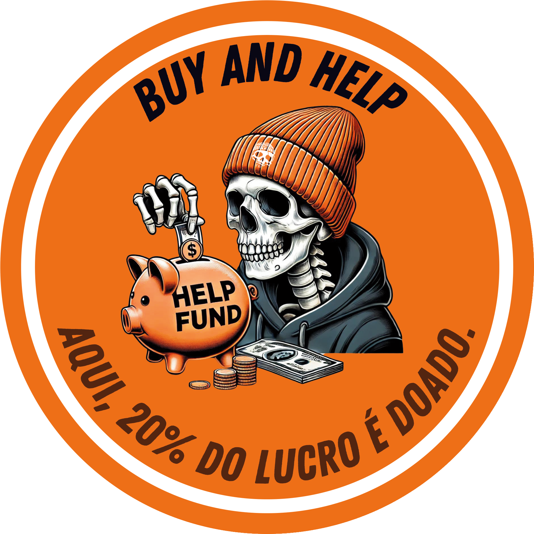 Buy and Help — aqui, 20% do lucro é doado