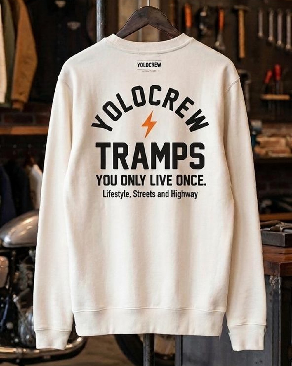 Moletom creme Tramps Yolocrew